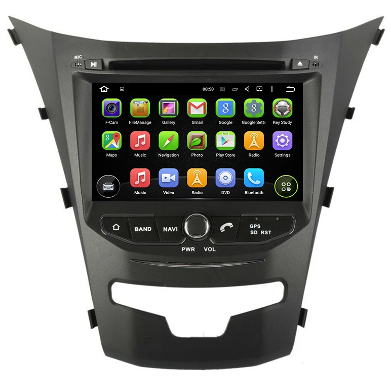 Clearance Quad Core RAM 2GB  Android 8.1 Car DVD PC For SsangYong Korando 2014 New Actyon with GPS Navigation Bluetooth Radio Stereo 2