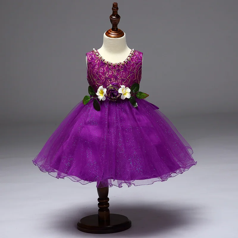

Wholesale 12pcs/lot 4 Color 2017 New Recommended High-End Exquisite Fabrics Princess Flower Girl Dress Evening  Pary Dress L9077