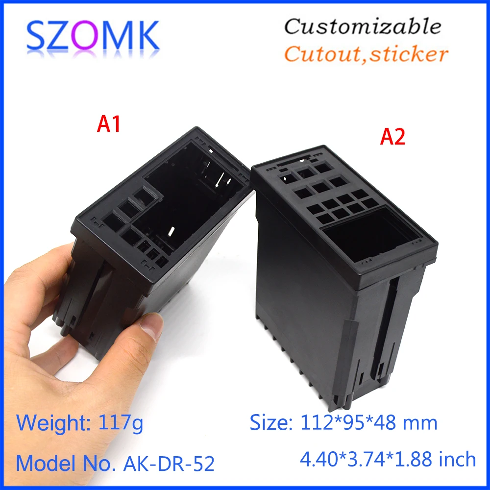 szomk plastic din rail enclosure controller plastic electronics instrument housing device box digital time relay shell (4)