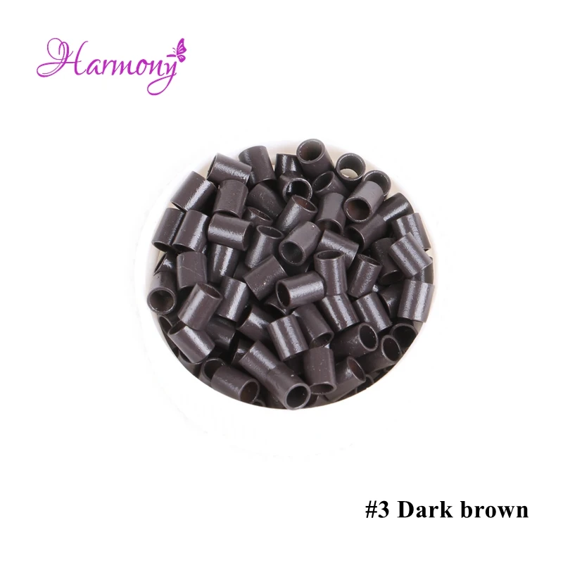 Harmony Plus Hair 1000pcs Black color Straight copper micro ring 3.6*2.9mm No flared micro rings links 8 colors for I tip hair Harmony Plus Hair 1000pcs Black color Straight copper micro ring 3.6*2.9mm No flared micro rings links 8 colors for I tip hair