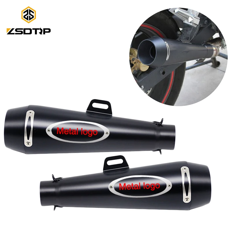 ZSDTRP 51mm motocicleta Scooter M4 Escape silenciador Escape Moto GP olla Silenciador para más Motocross Dirt Bike ATV Cruz resbalón en