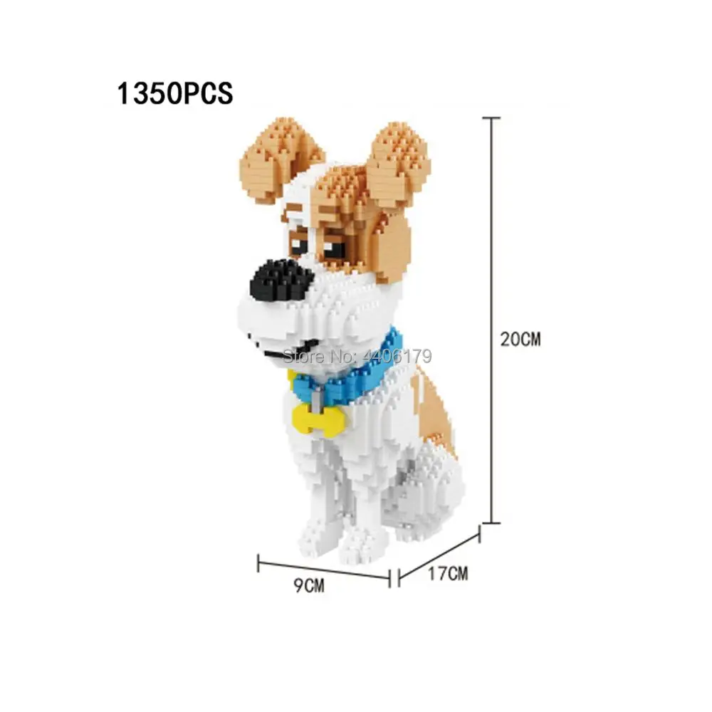

hot LegoINGlys creators Cartoon Image Pets Secret Life Max Puppy Dog Micro Diamond Building Blocks model Nanoblock bricks toys
