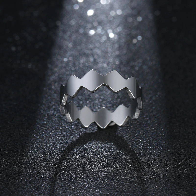 CACANA очаровательное высококачественное серебряное кольцо из нержавеющей стали для мужчин 6 мм, матовое персонализированное модное ювелирное изделие на заказ