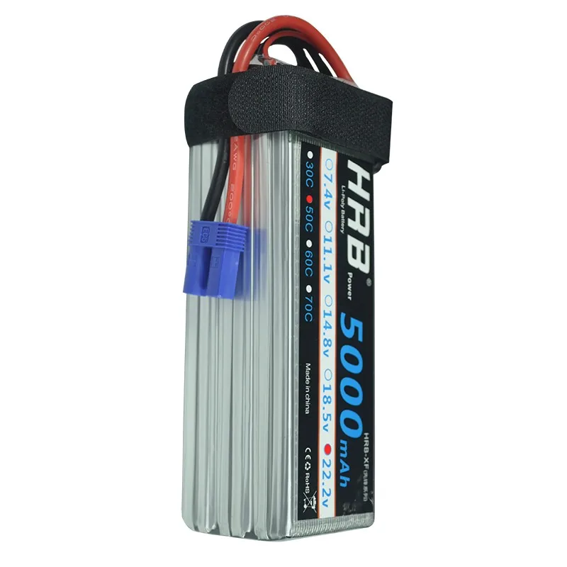 Аккумулятор HRB RC Lipo 6S 22 2 в 5000 мАч 6000 50C Max 100C AKKU для автомобиля с дистанционным