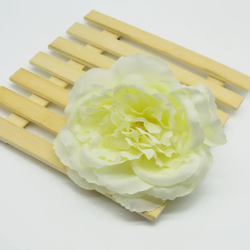 5 шт 12 см большой цветок пиона головы шелк искусственный цветы для дома и сада декор DIY свадебный венок высокое качество искусственный цветок - Цвет: white