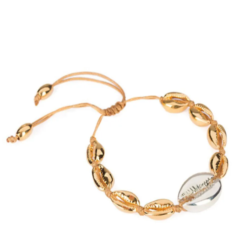 Bileklik pulseras mujer hombre puka COWRIE shell bransoletki dla kobiet prezent bijoux biżuteria czeski boho bransoletki bransoletki femme -