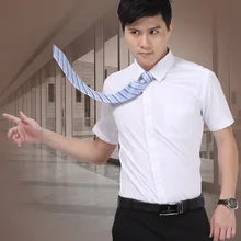 20шт Летняя мужская рубашка с коротким рукавом Белое платье деловые повседневные профессиональные рубашки с коротким рукавом Рабочая мужская одежда