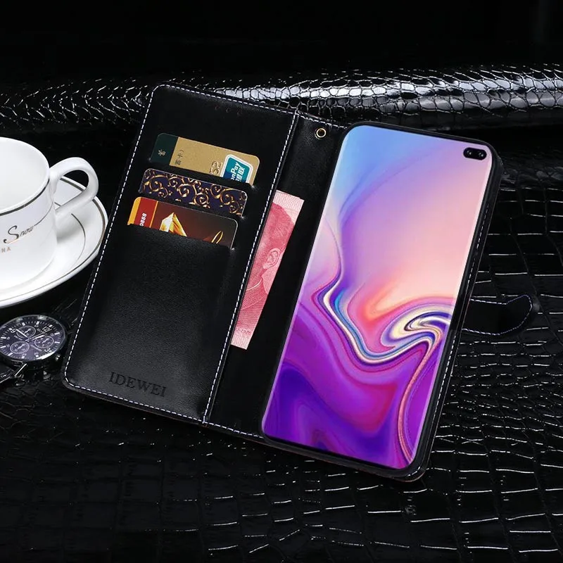 For Samsung S10 Case Flip Leather Wallet Case For Samsung S10 Plus S10 Lite with Card Holder Phone Coque Black Luxury02