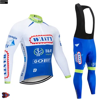 

2019 Wanty Men's Cycling Jersey Long Seeve Set Autumn Bike Clothing Maillot Ropa Ciclismo Hombre Bicycle Wear 9D GEL bib pants