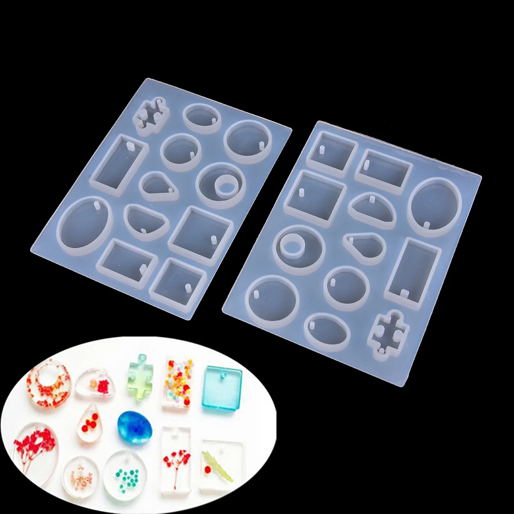 

12 Design Cabochon Silicone Mold Necklace Pendant Jewelry Cake Making Tool DIY