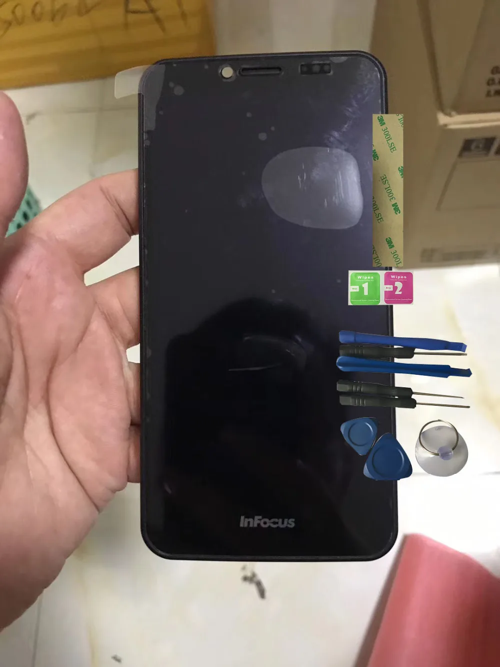 

RYKKZ For Infocus LCD Display With Touch Screen With Frame Digitizer Assembly Replacement With Tools+3M Sticker