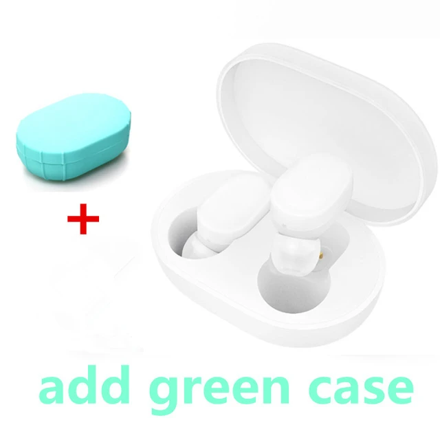 airdots add green Xiaomi mi Airdots Молодежные настоящие беспроводные наушники TWS Bluetooth V5.0 гарнитура Стерео шумоподавление Air Pro вкладыши mi c Handsfree - Color: airdots add green