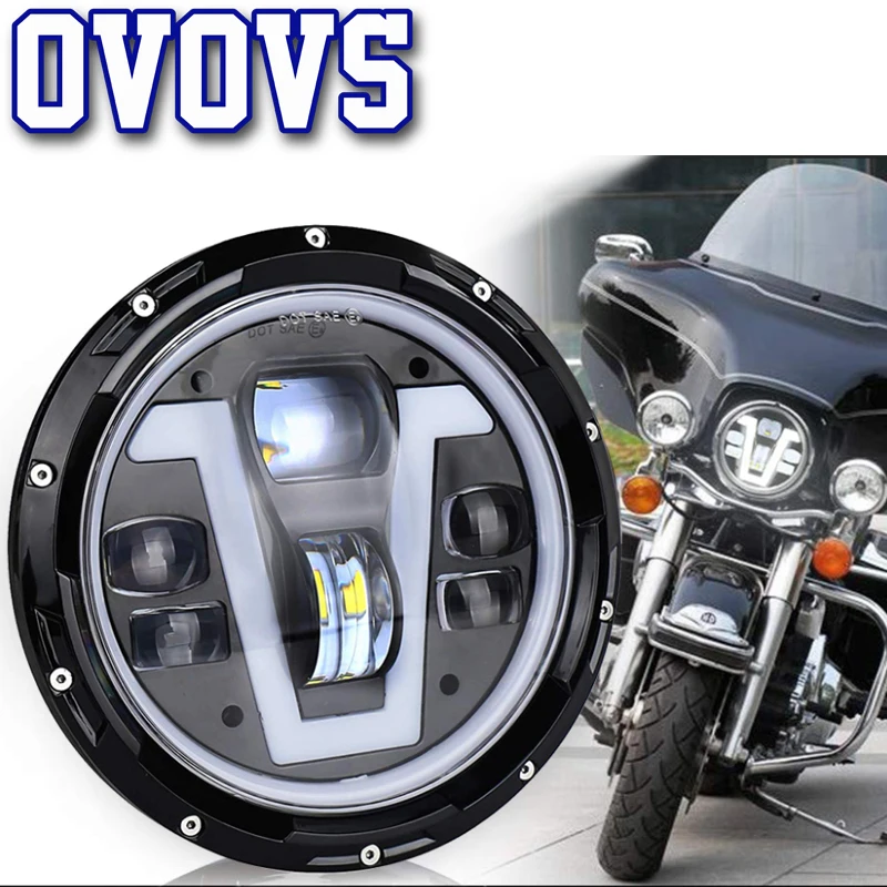 7/" Universal Motorcycle Headlight Fit Honda CB250 CB1100 CB1000 CB750 VTR250