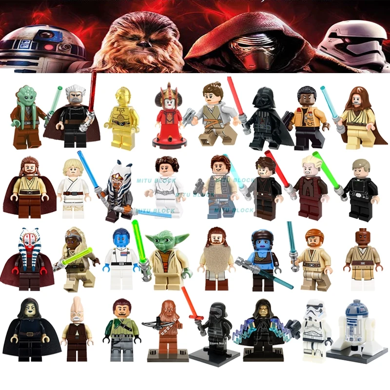 

Single Sale Legoing Star Wars Building Block R2D2 Snowtrooper Yoda Darth Vader Han Solo C-3Po Amidala Legoingly Starwars Figures