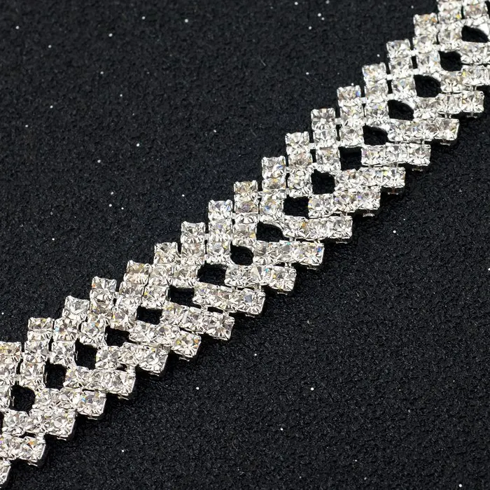 SZELAM новые браслеты со стразами для женщин модные серебряные браслеты и браслеты свадебные ювелирные изделия SBR150218