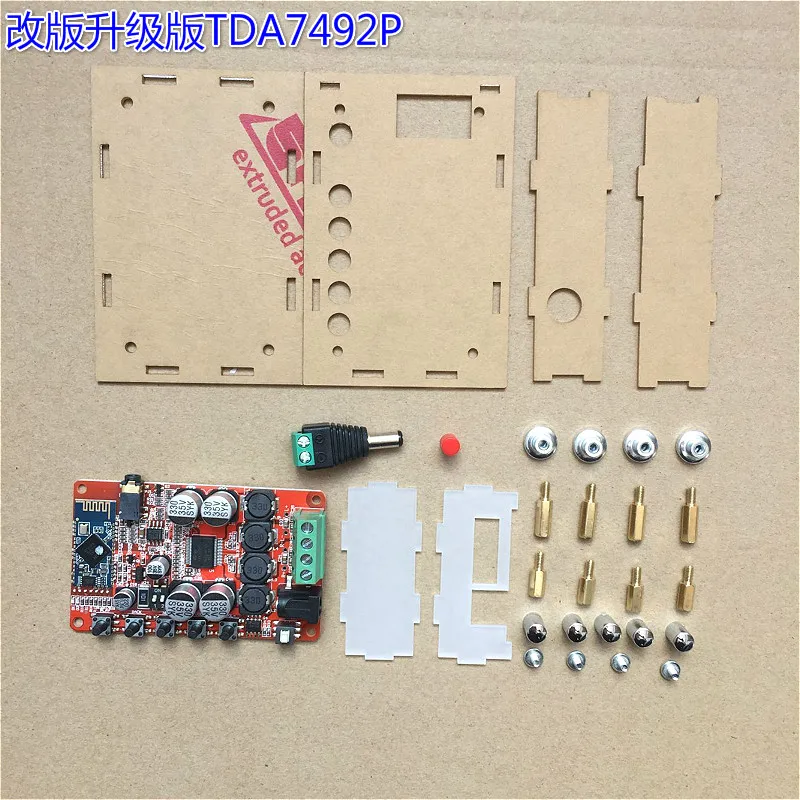 Новый TDA7492P 2X50W Bluetooth 4 0 плата модуля усилителя аудиоприемника + чехол красный|receiver