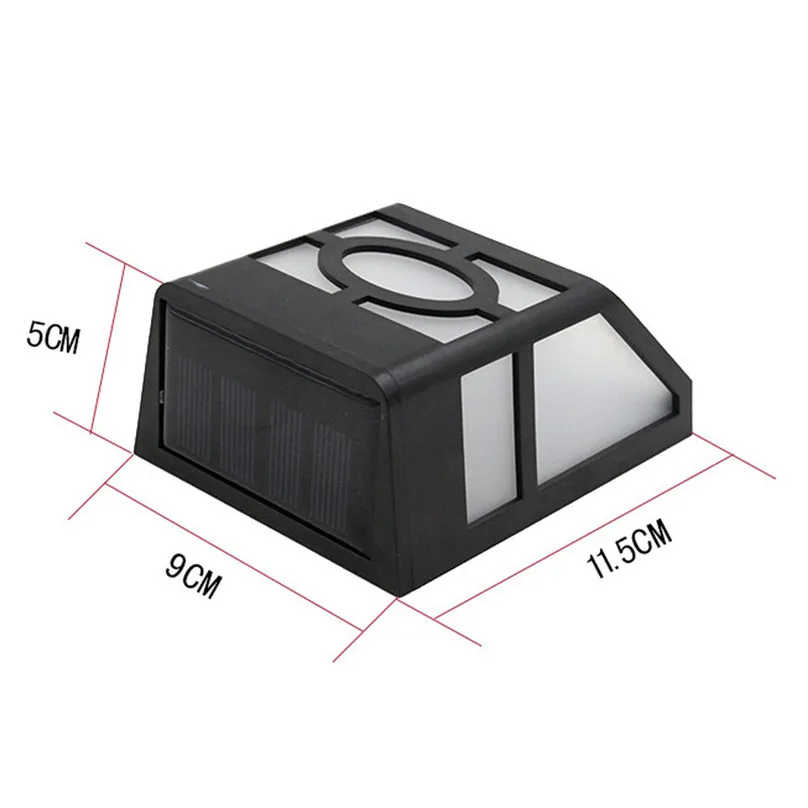  Solar 2 LED Creative Wall Lamps Outdoor Garden Wall Path Yard Landscape Light home decor 2019 NEW Wall Lamps #3f22 (1)