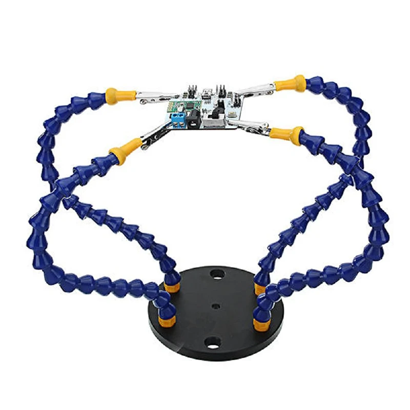 

Third Hand Helping Hands Soldering Station 4pcs Flexible Arms Soldering Iron PCB Fixture Holder Welding Tool