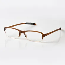 TR90 ультра легкий складной очки для чтения Для мужчин Для женщин Портативный асферические линзы смолы полукадра пожилых дальнозоркостью 1,0-4,0 R041