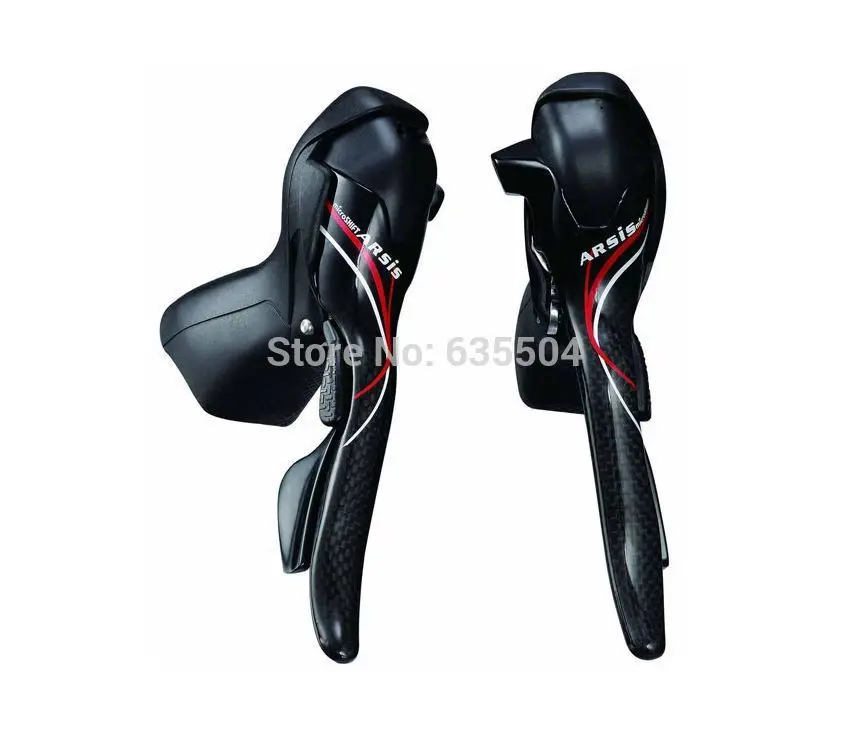 

SB-R402C (2X10S) Carbon Shifters Microshift 20 Speed Double ARSIS Carbon Road Bike Shift Lever Brake Compatible for Shimano