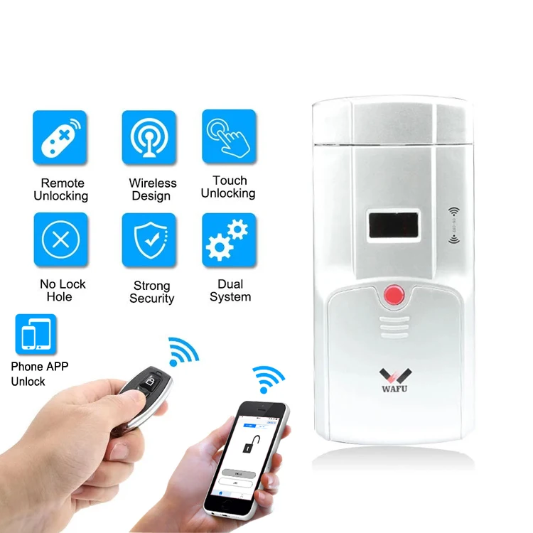  WAFU HF-011A Electric Intelligent Door Lock Phone Control Wireless Remote Control Electronic Keyles - 33041101311