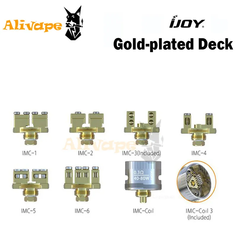 IJOY Interchangeable Gold-Plated Building Deck IMC-1234567  IMC-Coil IMC-Coil 3 Limitless RDTA Classic EditionCombo RDTA
