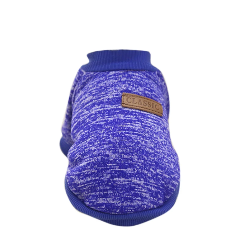 deep blue Одежда для собак для маленьких собак, мягкий свитер для собаки, одежда для собак, зимняя одежда, классический наряд для домашних животных, Ropa Perro - Цвет: deep blue