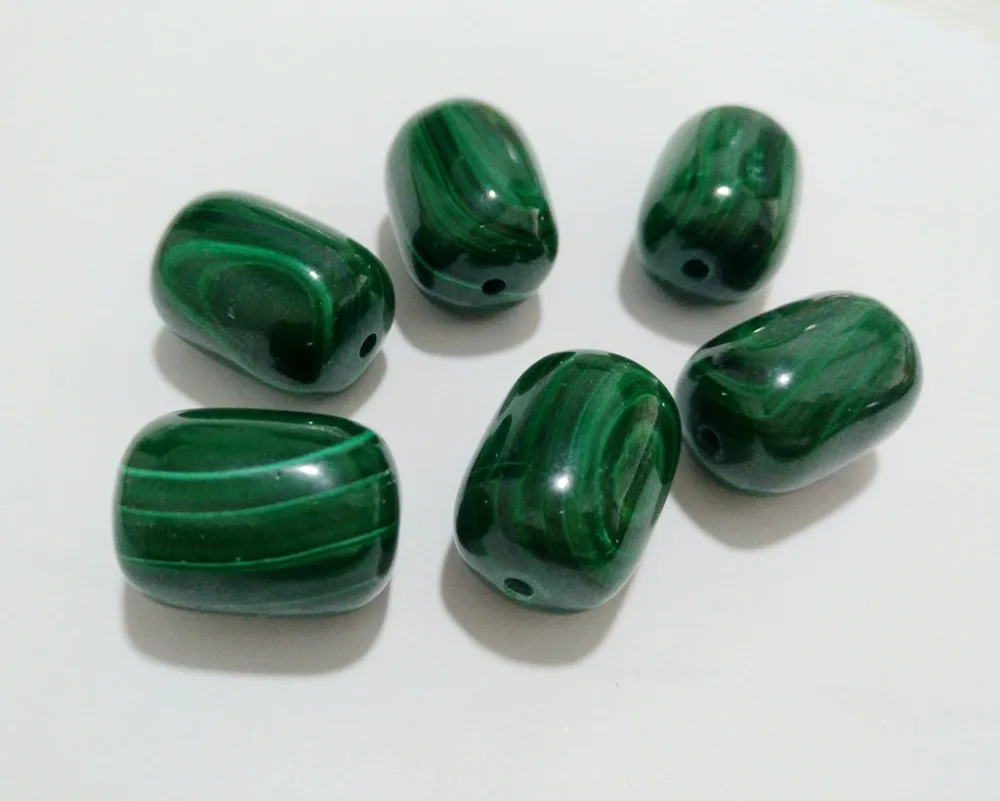 

Stone Bead Natural Malachite Gem Stone Burrel Bead 1pcs Single Pack,15x20mm BEADJOY004