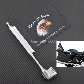 

Motorcycle Eagle Head Pole Flag Mast Luggage Rack Vertical Mount For 01-11 GoldWing GL1800 GL1500 GL1200