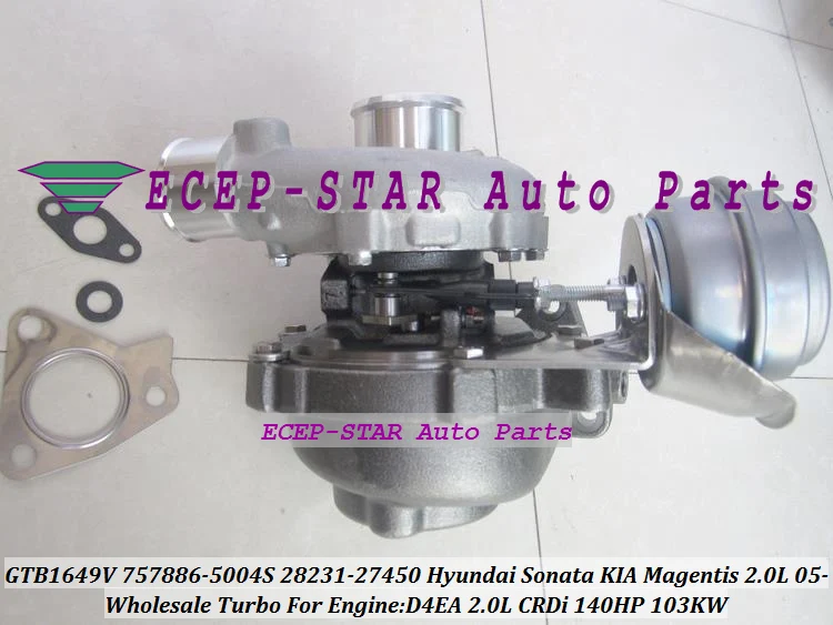 Turbo GTB1649V 757886-5004S 757886 28231-27450 Turbocharger For Hyundai Tucson Santa Fe KIA Carens ceed Magentis 2.0L CRDi D4EA (6)