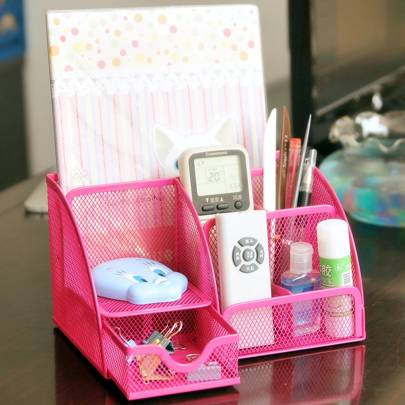 

Fashion 5 cases desk top box combination stationery storage box 22*14*12.5CM free shipping