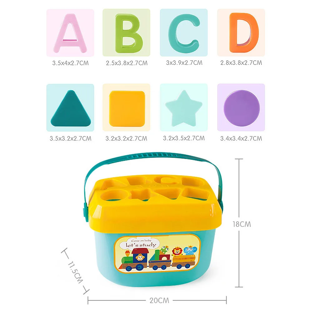 

16 blocks Colorful Baby Square Building Matching Blocks Assembled Model Intelligence Sorting Box Educational Building Block Toy