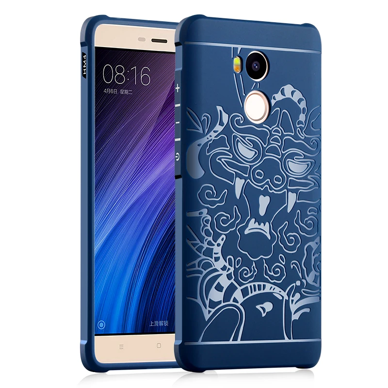 

Luxury Silicon Case Xiaomi Redmi 4/ Pro Cases 3D Carved Anti-knock Matte Soft TPU Back Case Cover For Xiaomi Redmi 4 Prime Coque