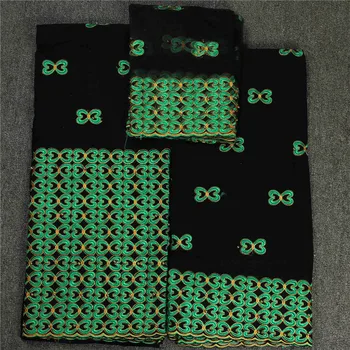 

Black Color African Lace Fabric 2018 High Quality New Bazin Riche Getzner Fabric Embroidery Tulle Net Lace Wedding HJ85-1