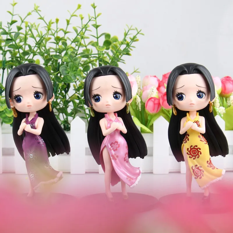 2017 New One Piece Q Posket Girls Season Special Boa Hancock PVC Action Figures Toys Kawaii Big Eyes Hancock Dolls 14cm  (26)