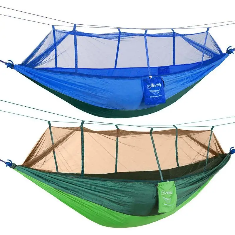 

Portable Ultralight Parachute Hammock Outdoor Camping Hunting Double Person Mosquito Net Hanging Bed Furniture Sleeping Hammock