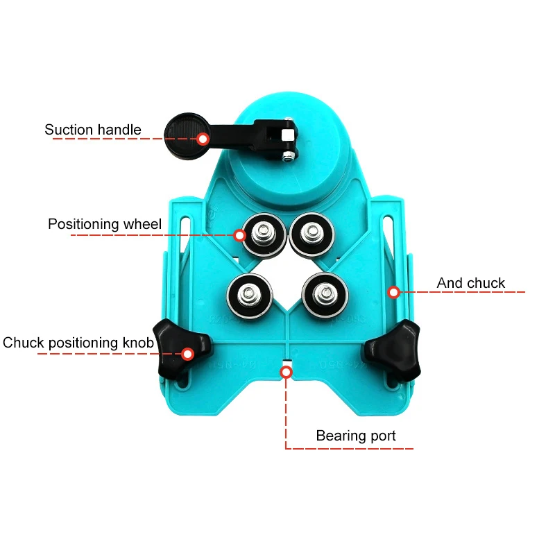 

New 4-83mm Diamond Locator for Drill Bit Tile Glass Hole Core Bit Guide With Vacuum Base Sucker Tile Glass Opening Locator