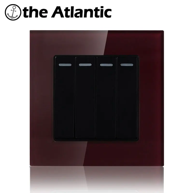 Atlantic 4 цвета на выбор 16A банды 1 способ Отель Роскошный Кристалл Закаленное стекло