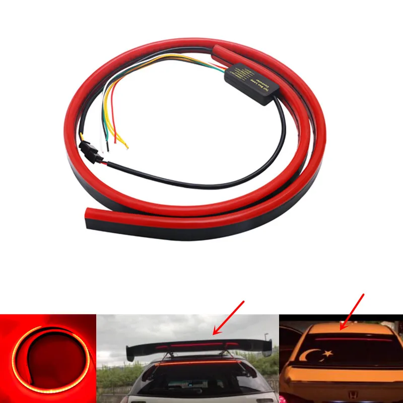 Super Bright Red Flowing Flashing Car Third Brake Light LED Light Rear