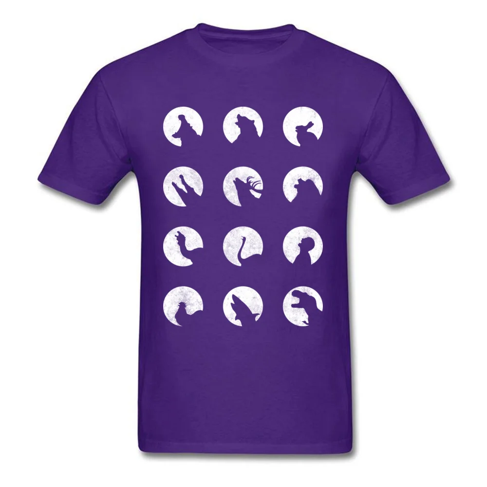 Wolfs Night Off Hip Hop Short Sleeve Printed T-shirts Pure Cotton O-Neck Men Tees Personalized T Shirt Summer Autumn Wolfs Night Off purple