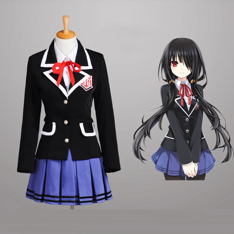 

On Sale Japnese Anime DATE A LIVE Cosplay Costumes Tokisaki Kurumi Cosplay Dresses Nightmare Cosplay Coat For Ladies