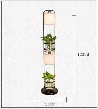 Китайский стиль растения сочетаются с водой торшер Креативный вертикальный Настольный светильник для учебы спальни современный Ретро Художественный торшер ZS149 - Цвет абажура: 25 X 122CM