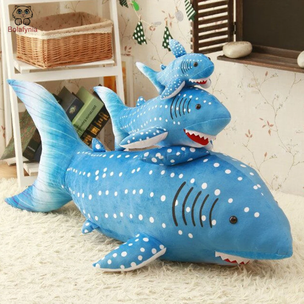 BOLAFYNIA Underwater world simulation big shark big white shark plush ...