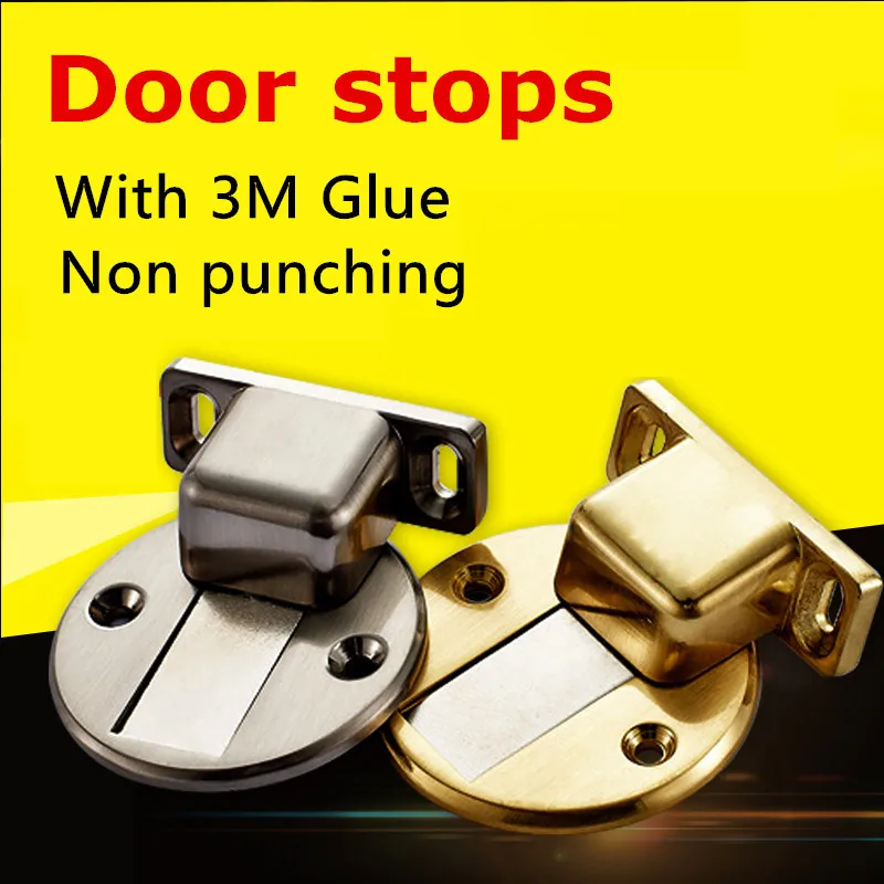 Magnet Door Stops With 3m Glue Non Punching Magnetic Door Stopper