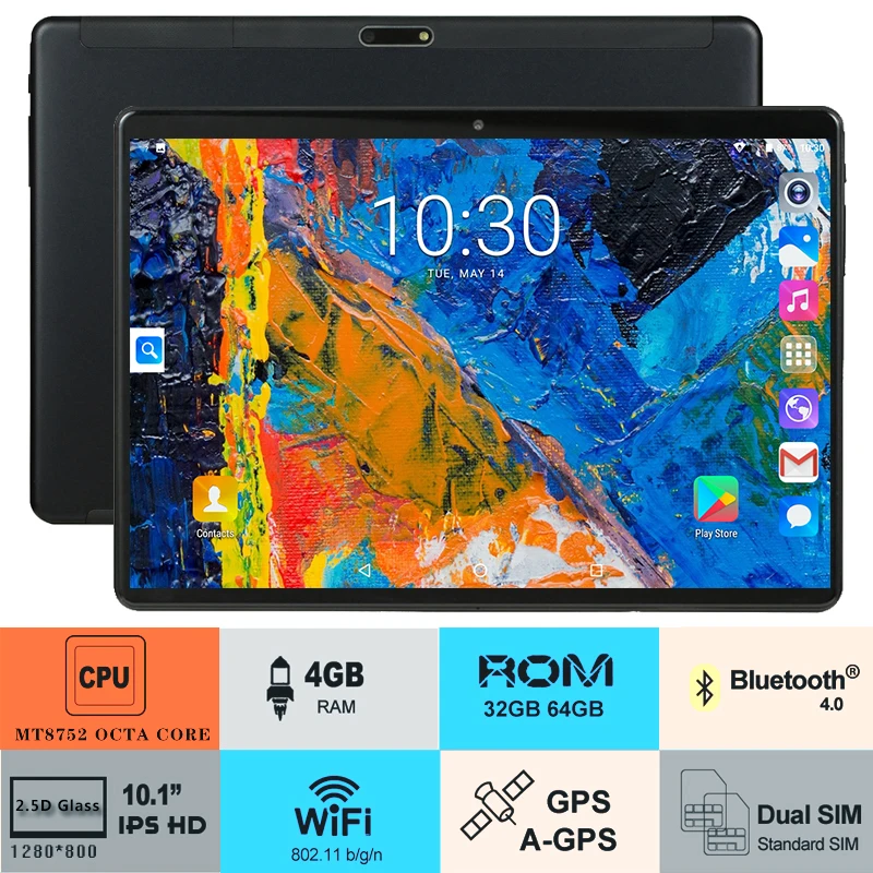 10 inch 4G LTE Tablet PC Octa Core 4GB RAM 64GB ROM 1280*800 IPS 2.5D Tempered Glass 10.1 Tablets Android 8.0+Gifts 10 inch 4G LTE Tablet PC Octa Core 4GB RAM 64GB ROM 1280*800 IPS 2.5D Tempered Glass 10.1 Tablets Android 8.0+Gifts