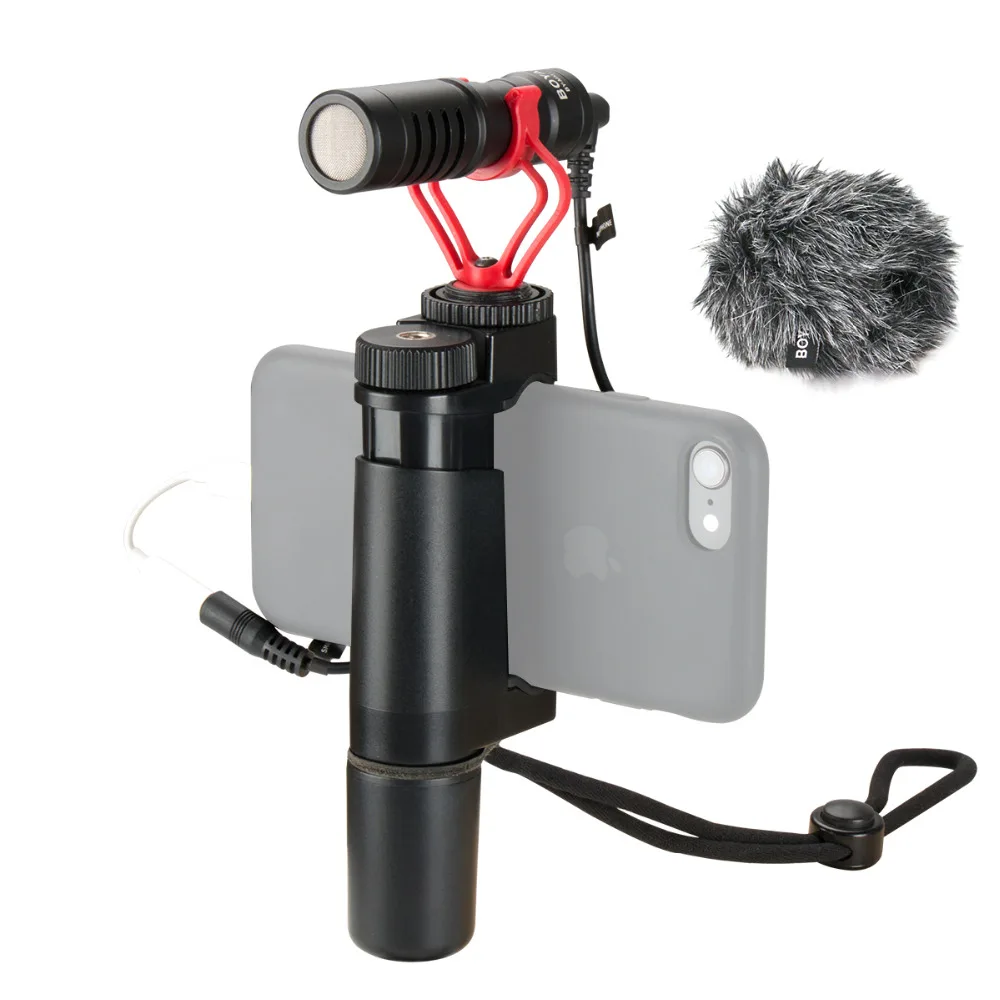 Ulanzi BOYA BY MM1 дробовик микрофон видео интервью для DSLR камеры/видеокамеры iPhone7 6 Andriod