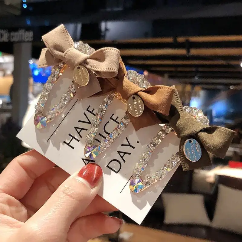 Elegants Bow Metal Rhinestone Hair Clip women Clips Barrettes Crystal Hairgrips Waterdrop Hairpins Hair Accessories Hairpins Elegants Bow Metal Rhinestone Hair Clip women Clips Barrettes Crystal Hairgrips Waterdrop Hairpins Hair Accessories Hairpins