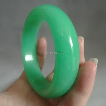 

shitou 00440 Beautiful Prefect Green jade Round Bracelet Bangle