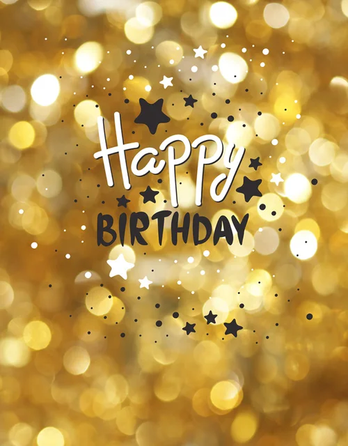 5x7ft gold spots light bokeh happy birthday stars custom photo birthday stars