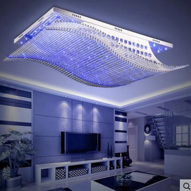 Promo Rectangular living room lamps modern crystal ceiling lamp atmosphere led bedroom restaurant study lighting LED ceiling lighting Promo Rectangular living room lamps modern crystal ceiling lamp atmosphere led bedroom restaurant study lighting LED ceiling lighting
